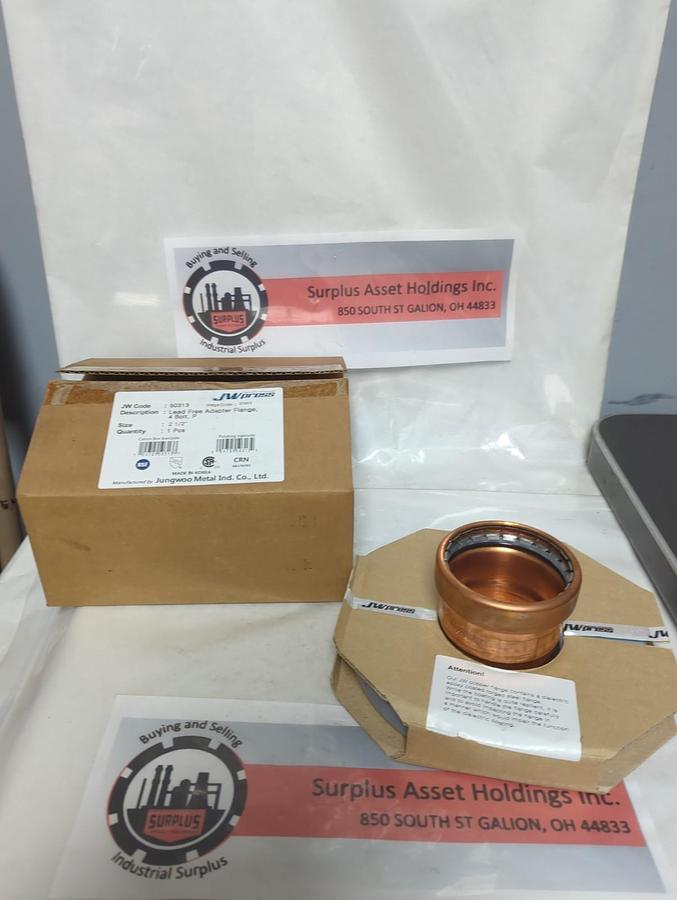 JUNGWOO METAL IND.,50313,LEAD FREE ADAPTER FLANGE 4-BOLT 2-1/2 INCH NOS