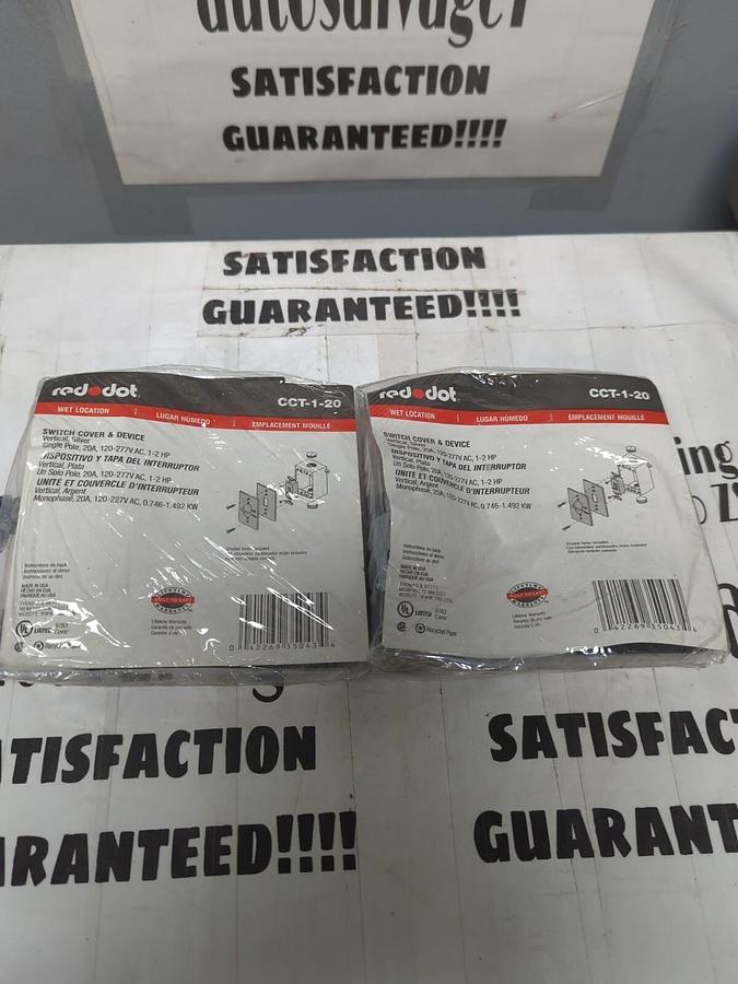 Used RED DOT,CCT-1-20,WEATHERPROOF (WET LOCATION) SWITCH COVER AND DEVICE LOT OF 2..