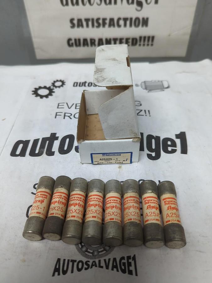 FERRAZ SHAWMUT,A25X25-1,AMP TRAP 25 AMP FUSES BOX OF 8 NEW