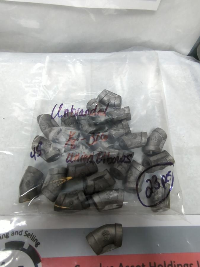 UNBRANDED,1/8-316,ELBOW FITTING 45° 1/8 INCH NPT LOT OF 23 NOS