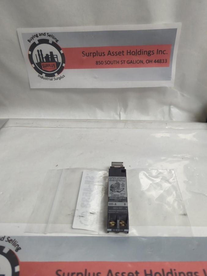 Used ALLEN BRADLEY,595-A,SERIES B AUXILIARY CONTACT SIZE 0-4 PRE-OWNED