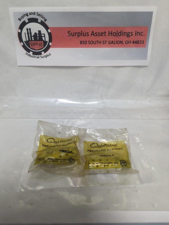 QUIETAIRE,MB002A,PNEUMATIC SILENCER LOT OF 2 NOS