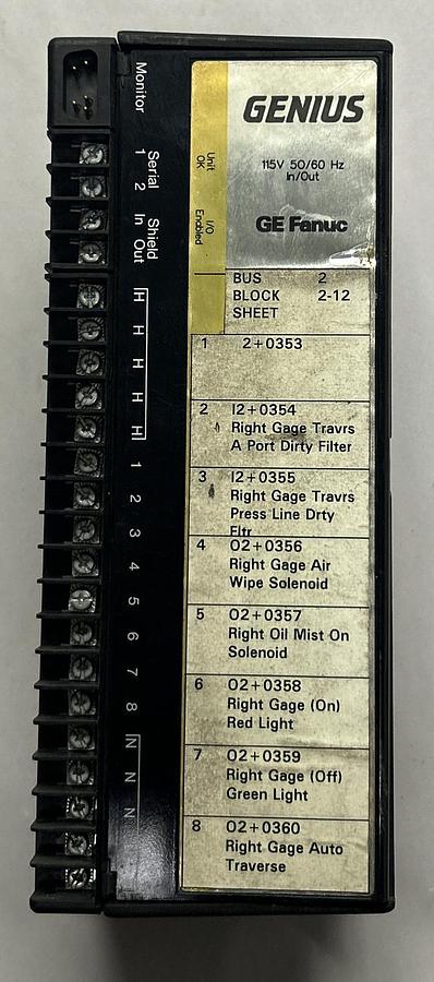 Used GE FANUC,IC660EBD100 IC660EBD100C,GENIUS BLOCK I/O MODULE