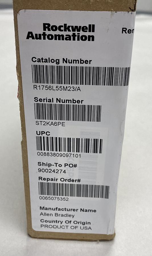 Used ALLEN BRADLEY,1756-L55M23,SER A  PROCESSOR MODULE REFURBISHED SEALED