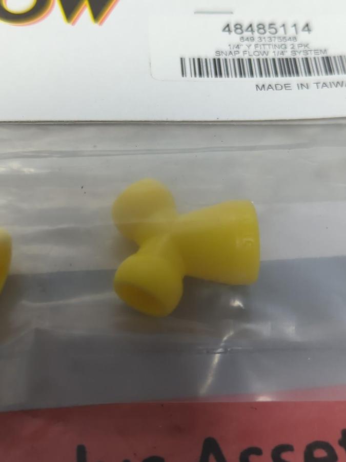 SNAP FLOW,48485114,1/4 INCH Y FITTING 2 PIECE PACK NOS