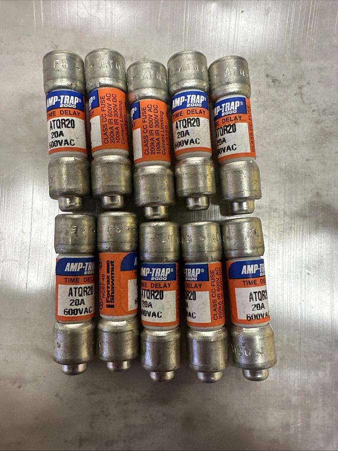 Ferraz-Shawmut,ATQR20,600V 20A Fuse LOT of 10