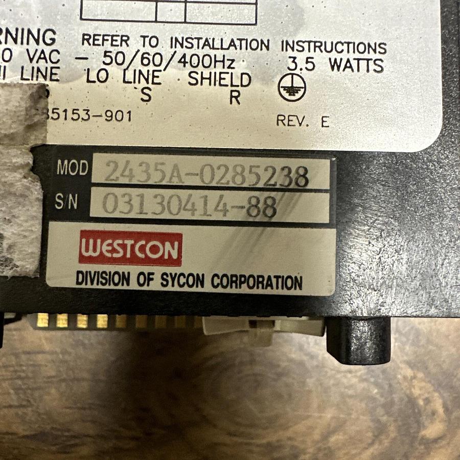 Used Westcon,2435A-0285238,Panel Meter