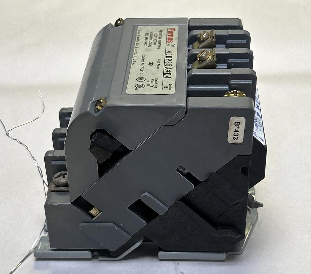 FURNAS,40DP35A*D4,RESISTIVE HEATING CONTACTOR 30A 600V NOS