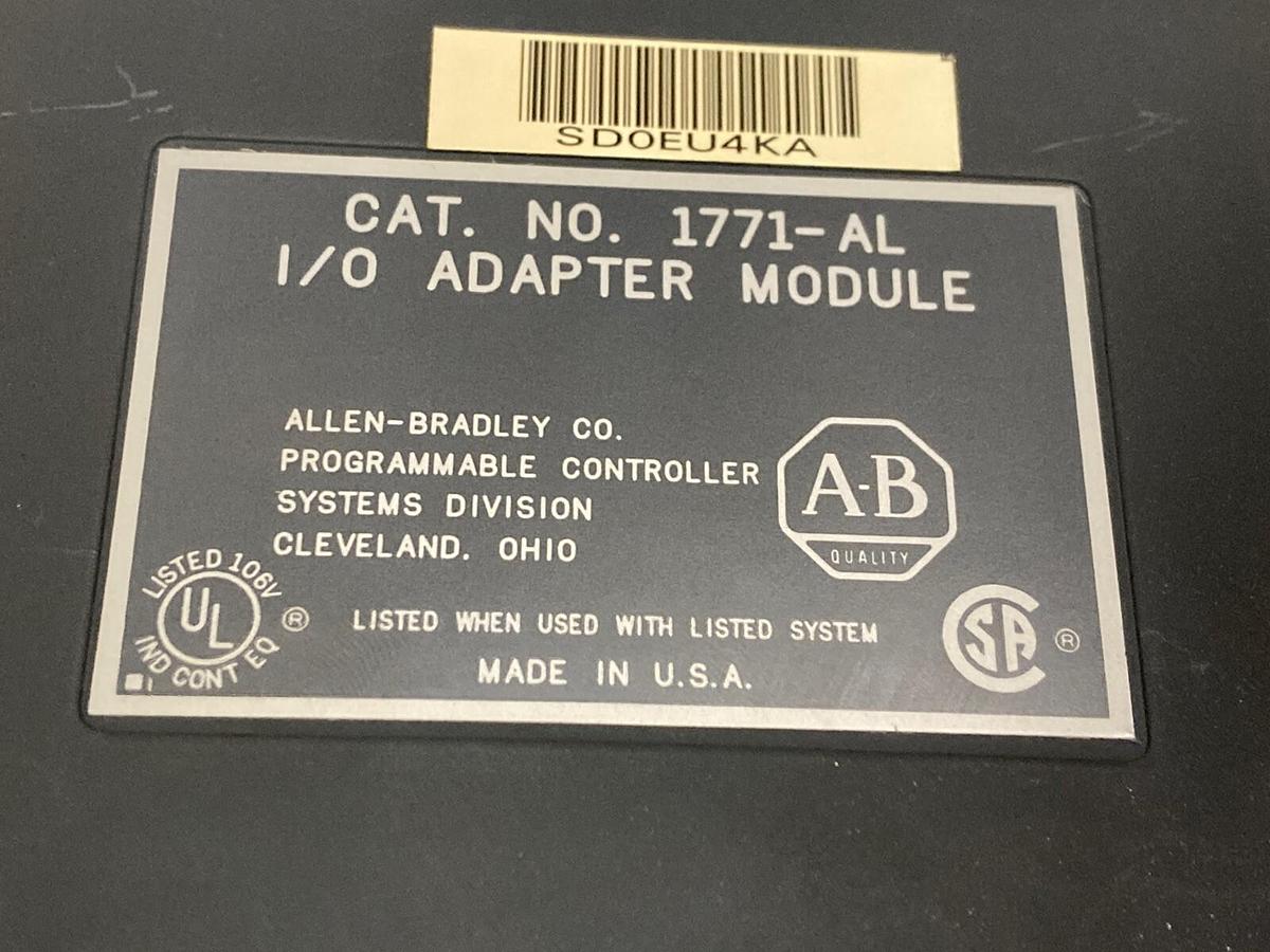 Used Allen Bradley,1771-AL,I/O Adapter Module D8144 PLC-2
