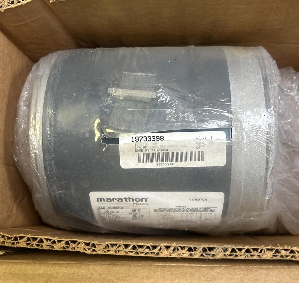 MARATHON,5K49DN4130,AC MOTOR 1/4HP 1725RPM 208-230/460V 56C FRAME NOS