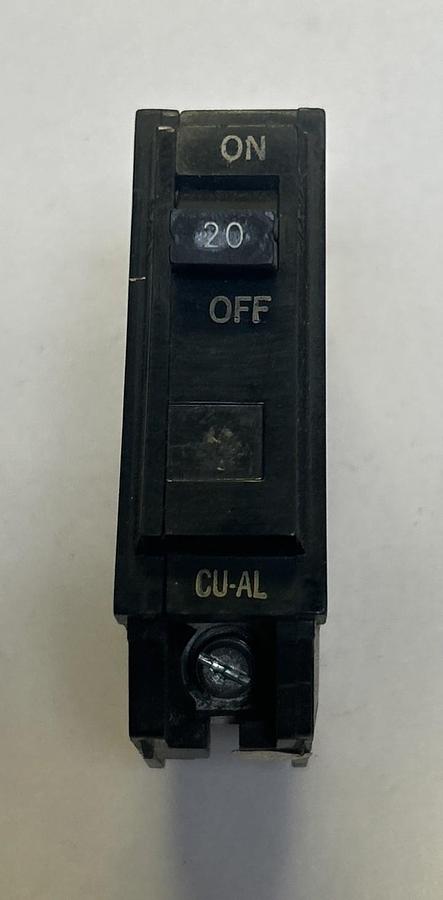 Used GENERAL ELECTRIC,TQL1120,CIRCUIT BREAKER 20A 120/240V 1P