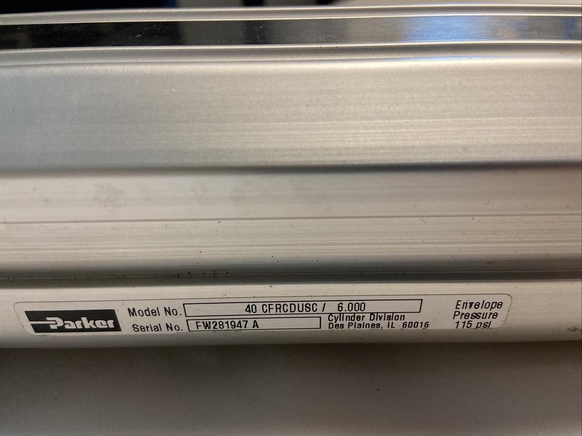 Used Parker,40 CFRCDUSC 6.00,Linear Actuator 6 INCH Travel