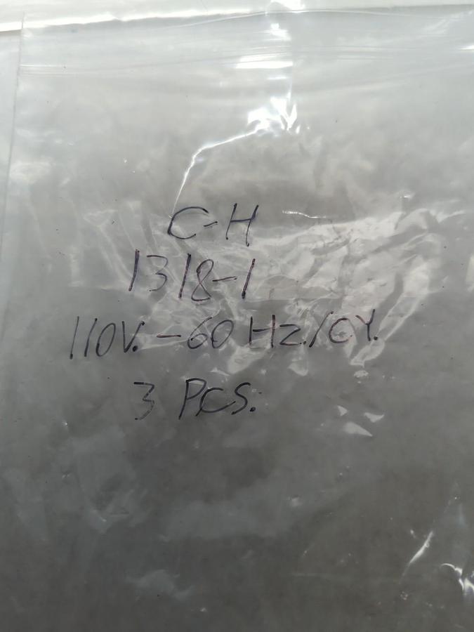 Used CUTLER HAMMER,1318-1,COIL 110V 60HZ/CY LOT OF 3 PRE-OWNED