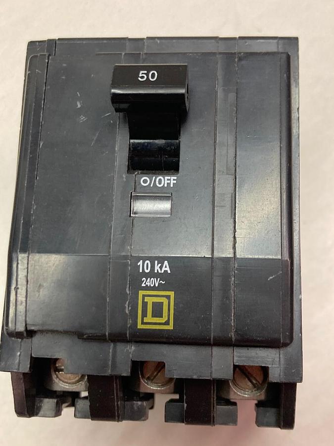 Used Square D,QO250,Circuit Breaker 50A 240V 2P