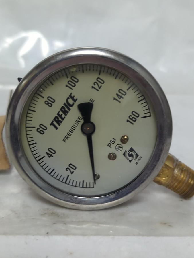 TRERICE,D82LFB,PRESSURE GAUGE 0-60PSI 1/4 NPT LM NOS