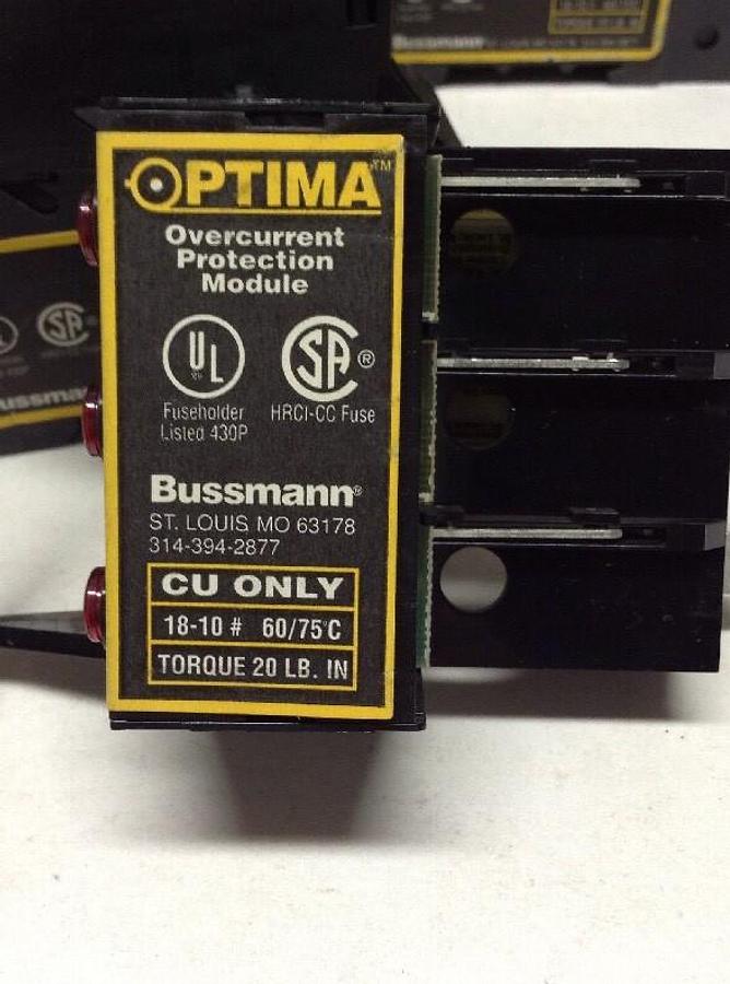 Bussmann Optima,OPM-CC,Overcurrent Protection Module IMA LOT OF 4