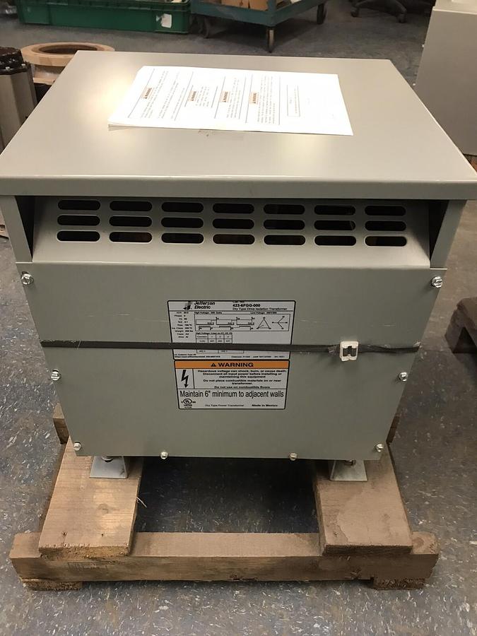 Jefferson Electric,423-6FGG-000,Isolation Transformer 20Kva 460V 3Phase