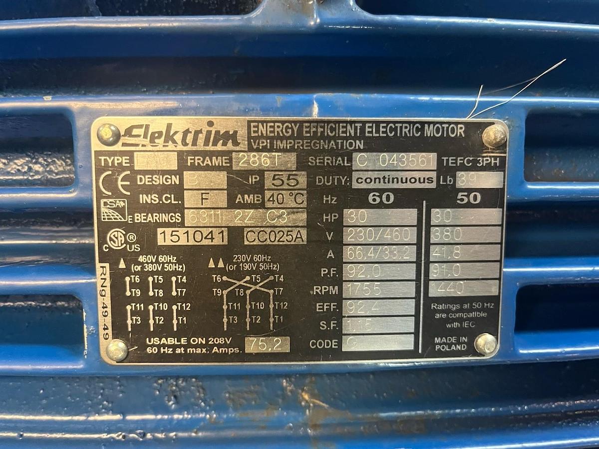 ELEKTRIM,ESg,MOTOR 30HP 1755RPM 3PH 286T