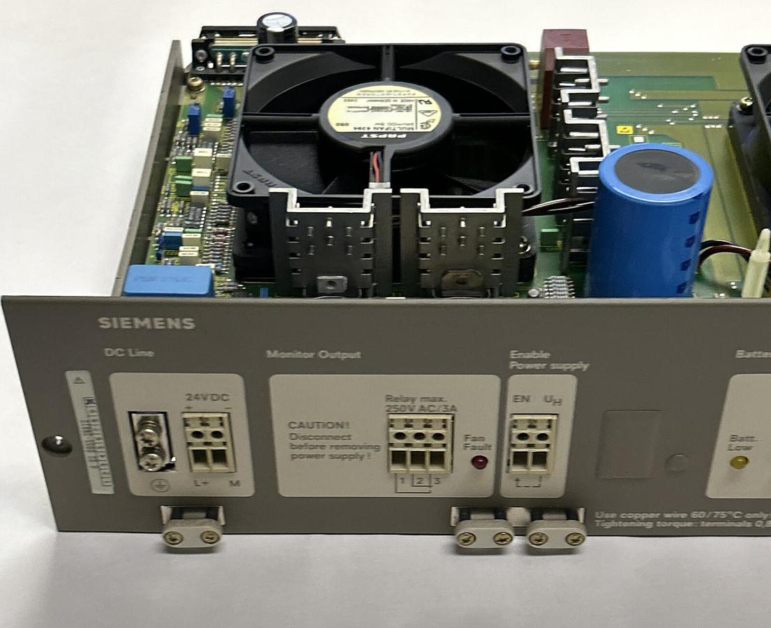 Used SIEMENS,6ES5955-3NA12,POWER SUPPLY 10A 24/5VDC