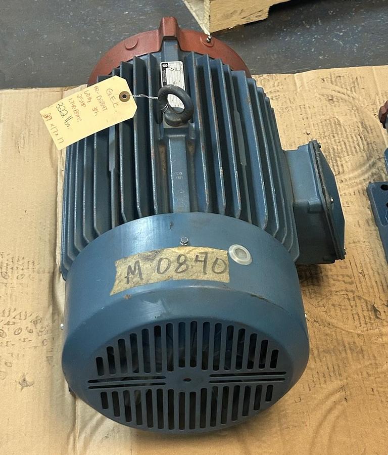 Used GEC SMALL MACHINES,D284T,MOTOR 25HP 575V 1740RPM 3PH D284T FRAME