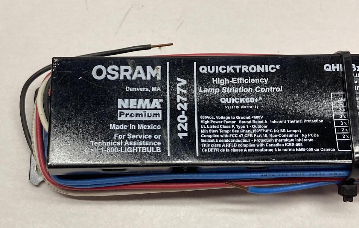Osram,QHE 3x32T8/UNV ISN-SC,Fluorescent Lamp Ballast 120-277V 50/60 HZ