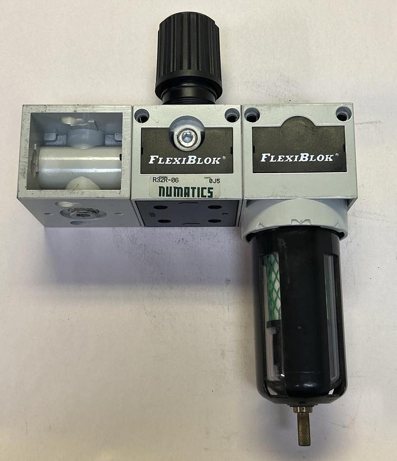 Used NUMATICS,F32D-06,PNEUMATIC FILTER WITH R32R-06 REGULATOR