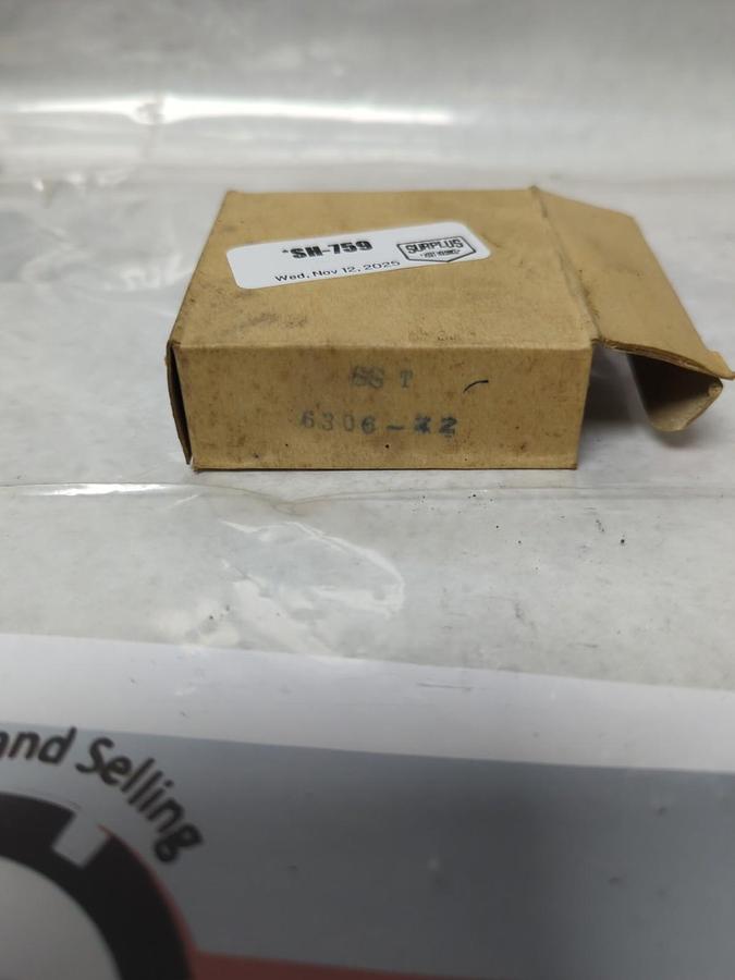 SST,6306-ZZ,DOUBLE METAL SHIELDED BALL BEARING NOS