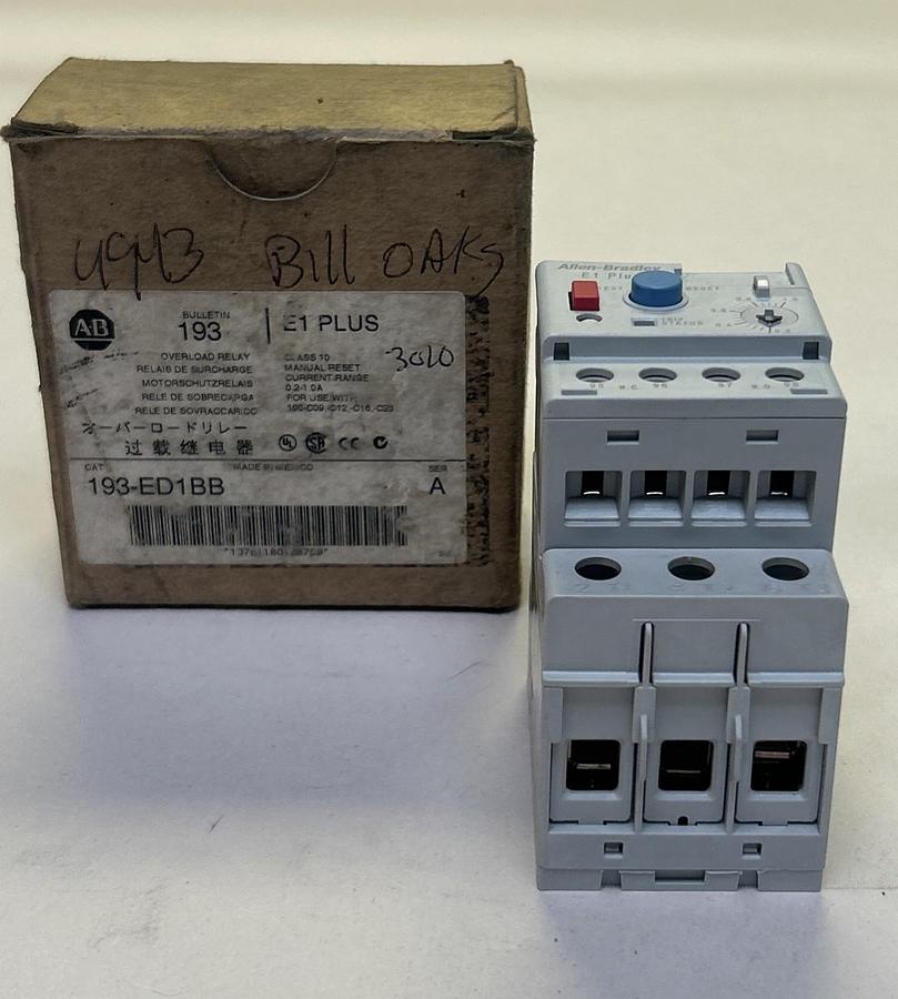 ALLEN BRADLEY,193-ED1BB,OVERLOAD RELAY NOS