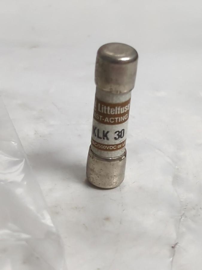 Used LITTELFUSE,KLK-30,FAST-ACTING 30 AMP FUSE LOT OF 11 PRE-OWNED