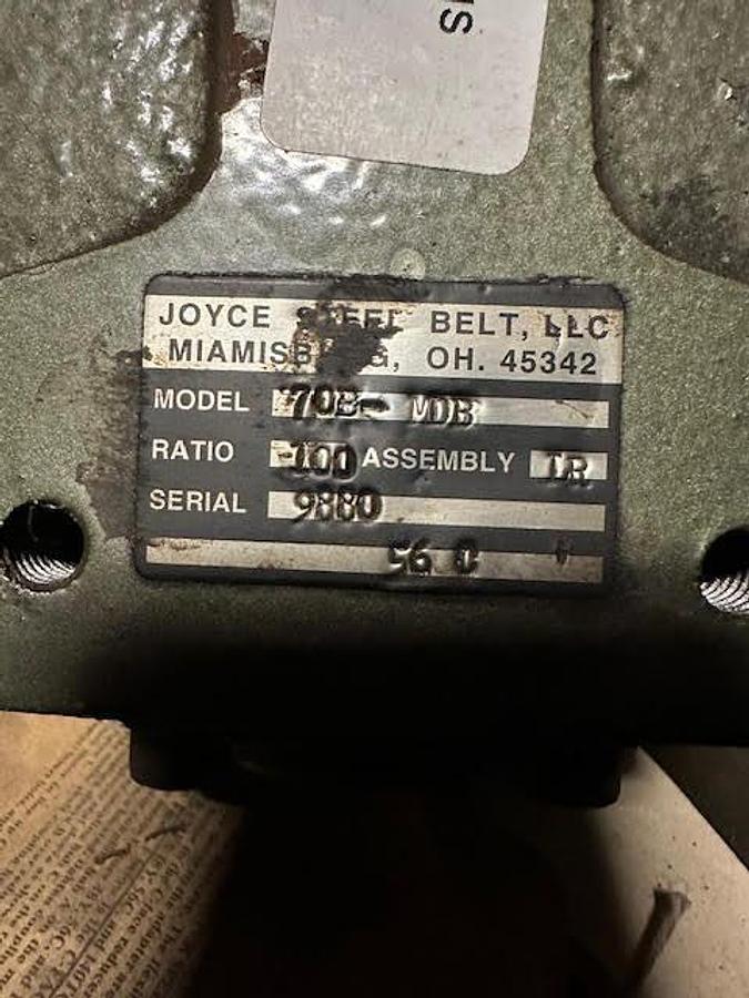 Used Joyce Steel Belt 70B-MDB Gearbox