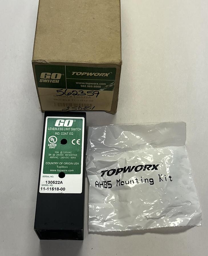 Used TOPWORX GO SWITCH,11-11518-00,PROXIMITY SENSOR LIMIT SWITCH NEW