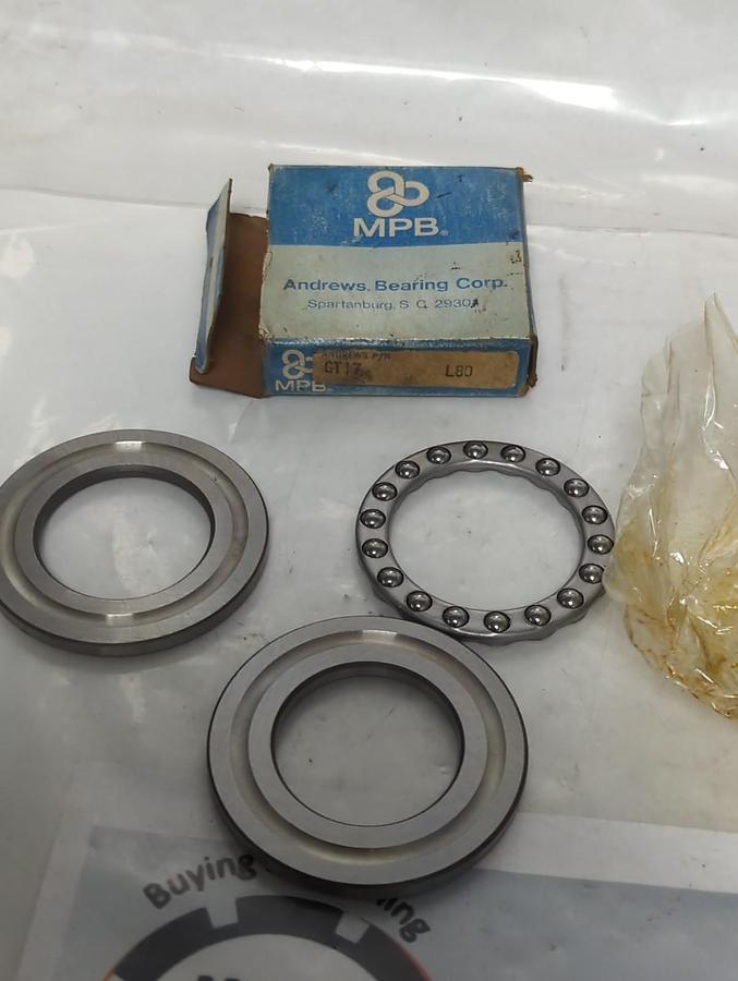 ANDREWS,GT17,BALL THRUST BEARING LOT OF 2 NOS
