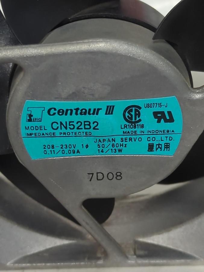 Used CENTAUR,CN52B2,COOLING FAN 208-230V 50/60HZ 14/13W PRE-OWNED