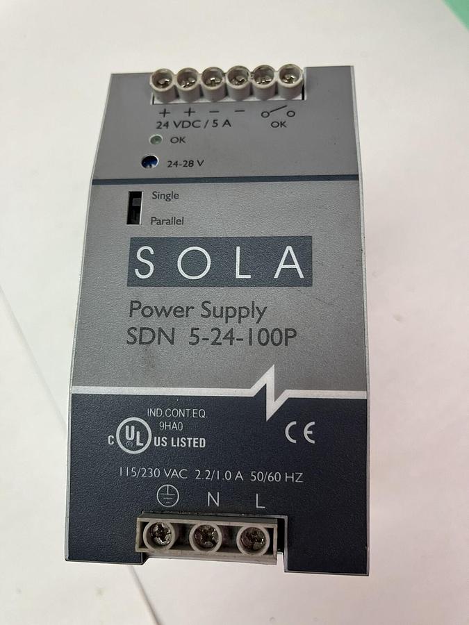 Used EMERSON,SDN-5-24-100P,SOLA POWER SUPPY