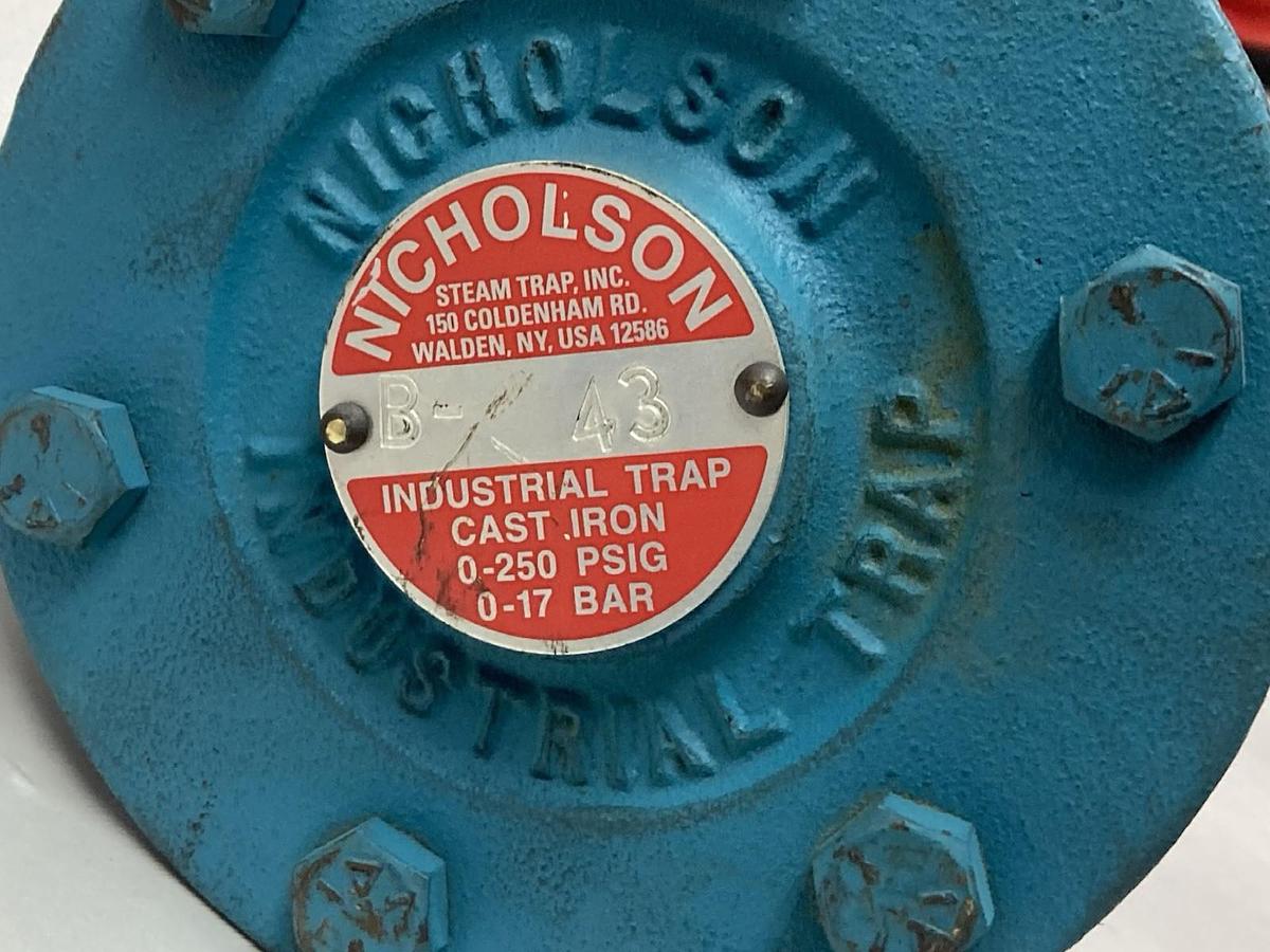 Used Nicholson,B43,Cast Iron Industrial Trap 0-250 PSIG 0-17 Bar