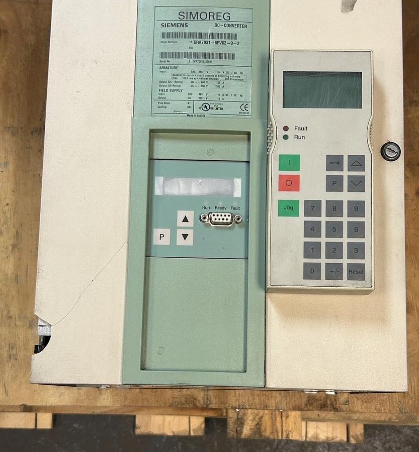 Used SIEMENS,6RA7031-6FV62-0-Z,SIMOREG DC-MASTER DRIVE 480V BROKEN COVER