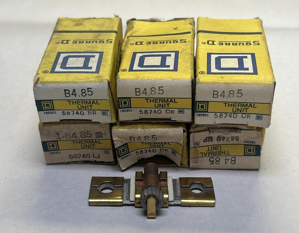 SQUARE D,B4.85,OVERLOAD RELAY HEATER ELEMENT LOT OF 6 NOS