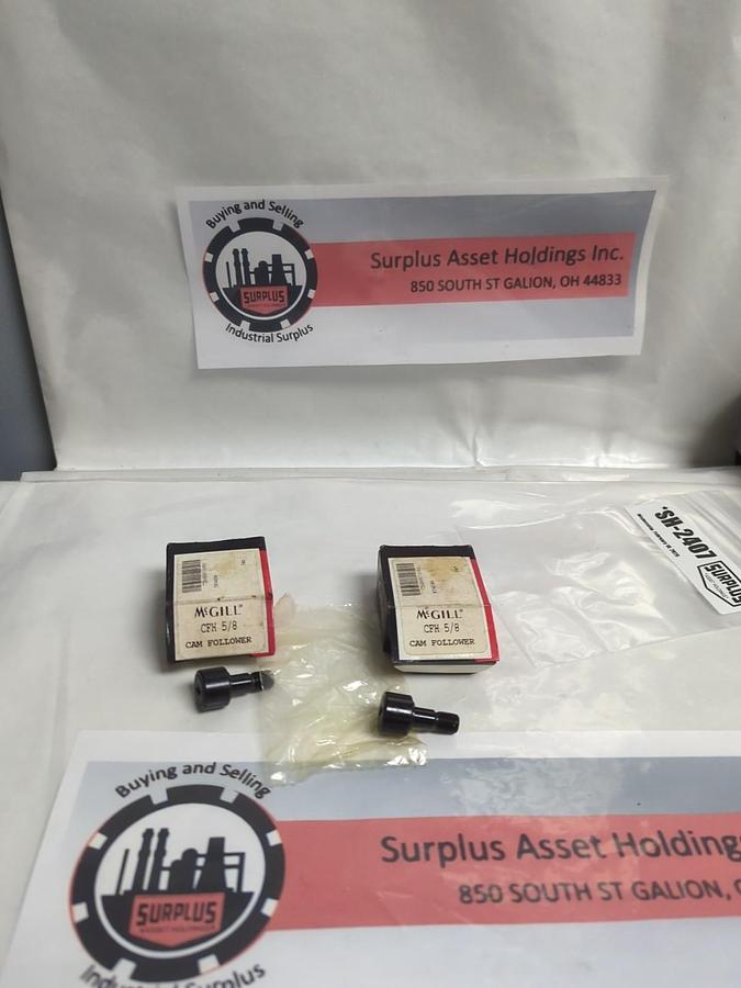 MCGILL,CFH 5/8,CAM FOLLOWER 5/8 INCH LOT OF 2 NOS