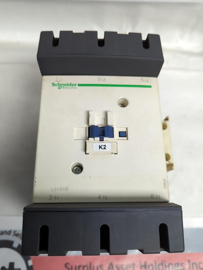 Used SCHNEIDER ELECTRIC,LC1D115,CONTACTOR 3-POLE PRE-OWNED