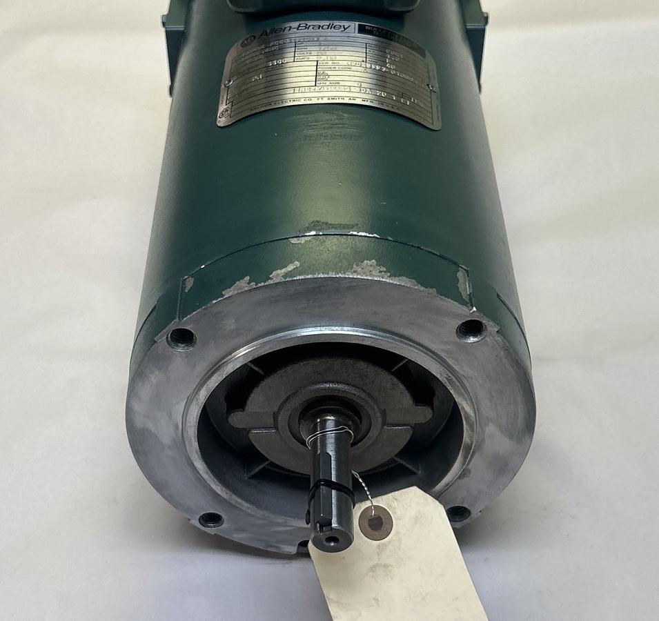 Used ALLEN BRADLEY,CM206-FC00117WXMCZ,DC MOTOR 1HP 1750RPM 90V MF0056HC FRAME