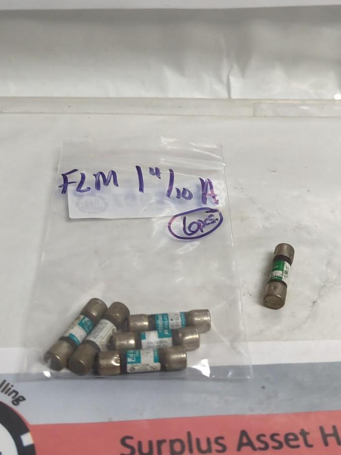 Used LITTELFUSE,FLM1-4/10,TIME-DELAY 1-4/10 AMP FUSE LOT OF 6 PRE-OWNED