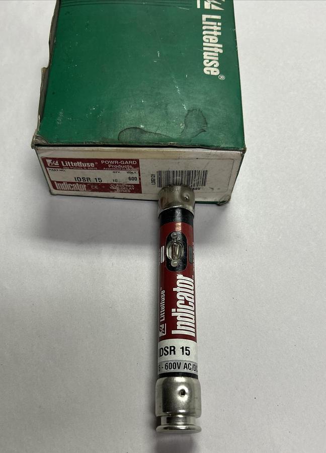 LITTELFUSE,IDSR-15,FUSE 15 AMP 600 VAC LOT OF 8 NOS