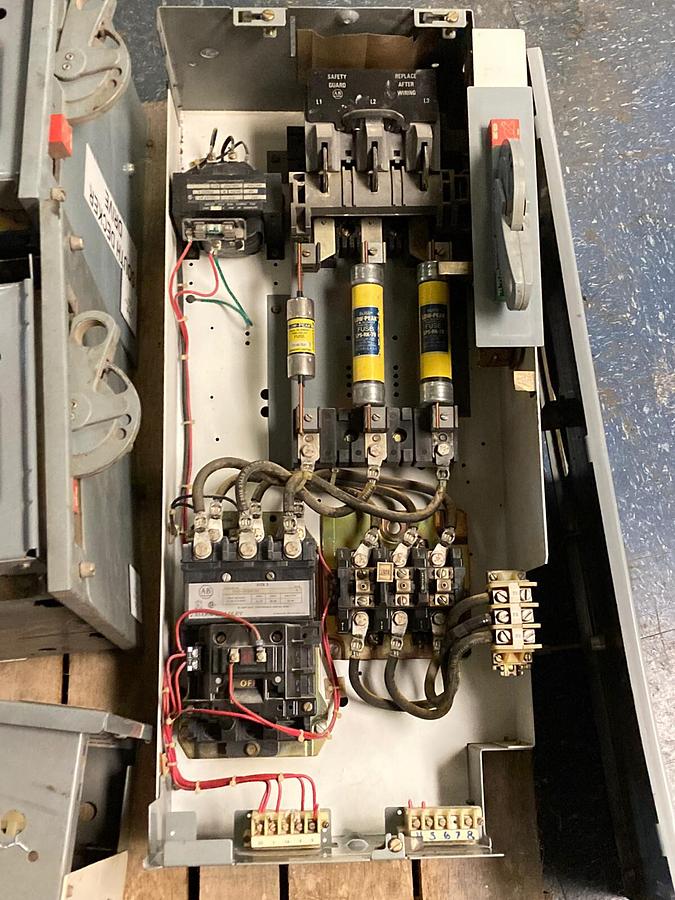 Used Allen-Bradley,2100 2112B,Size 3 Fused MCC 32 INCH Starter Feeder Bucket