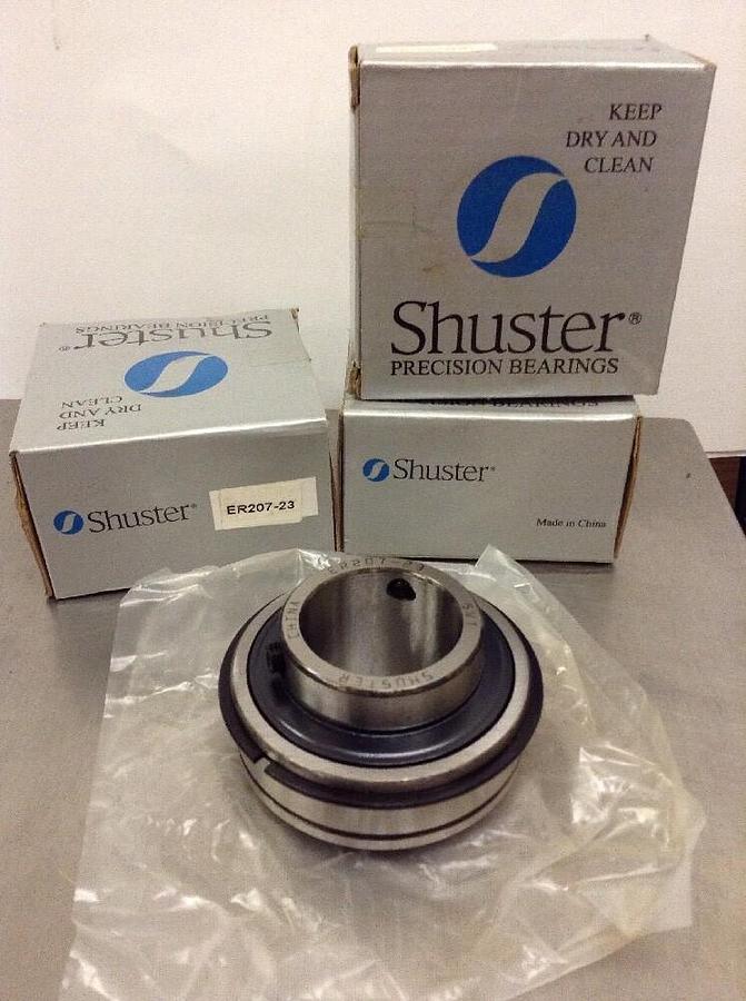 Shuster,ER207-23,Precision Bearings LOT OF 3