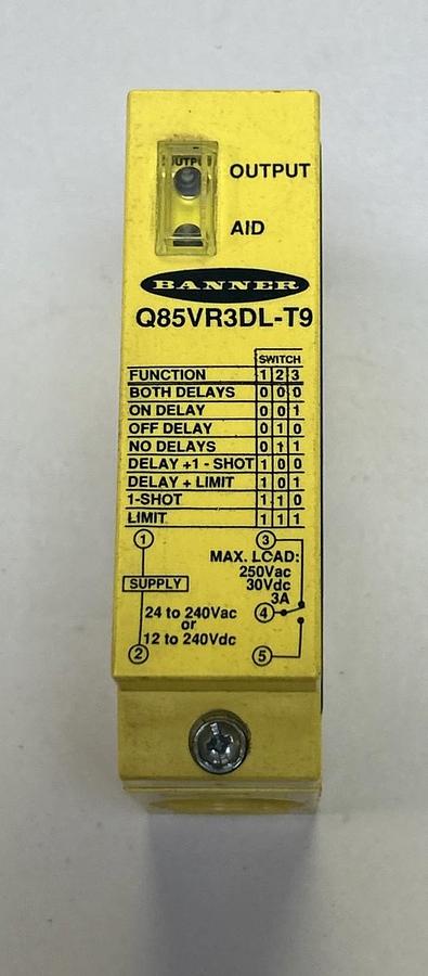 Used BANNER,Q85VR3DL-T9,PHOTOELECTRIC SENSOR