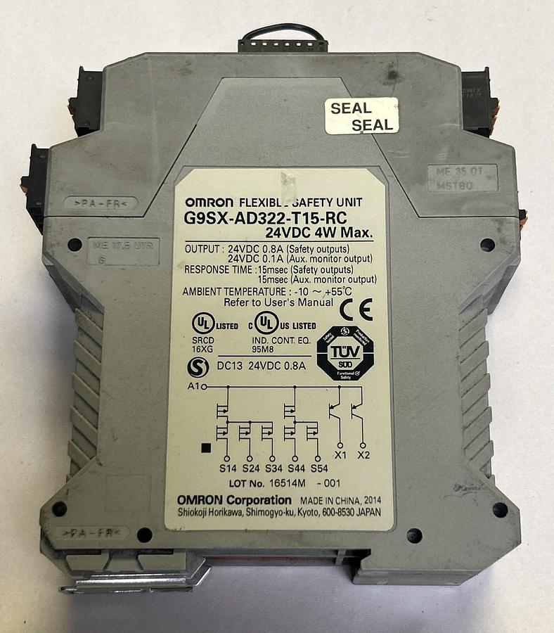 Used OMRON,G9SX-AD322-T15-RC,FLEXIBLE SAFETY UNIT 24VDC