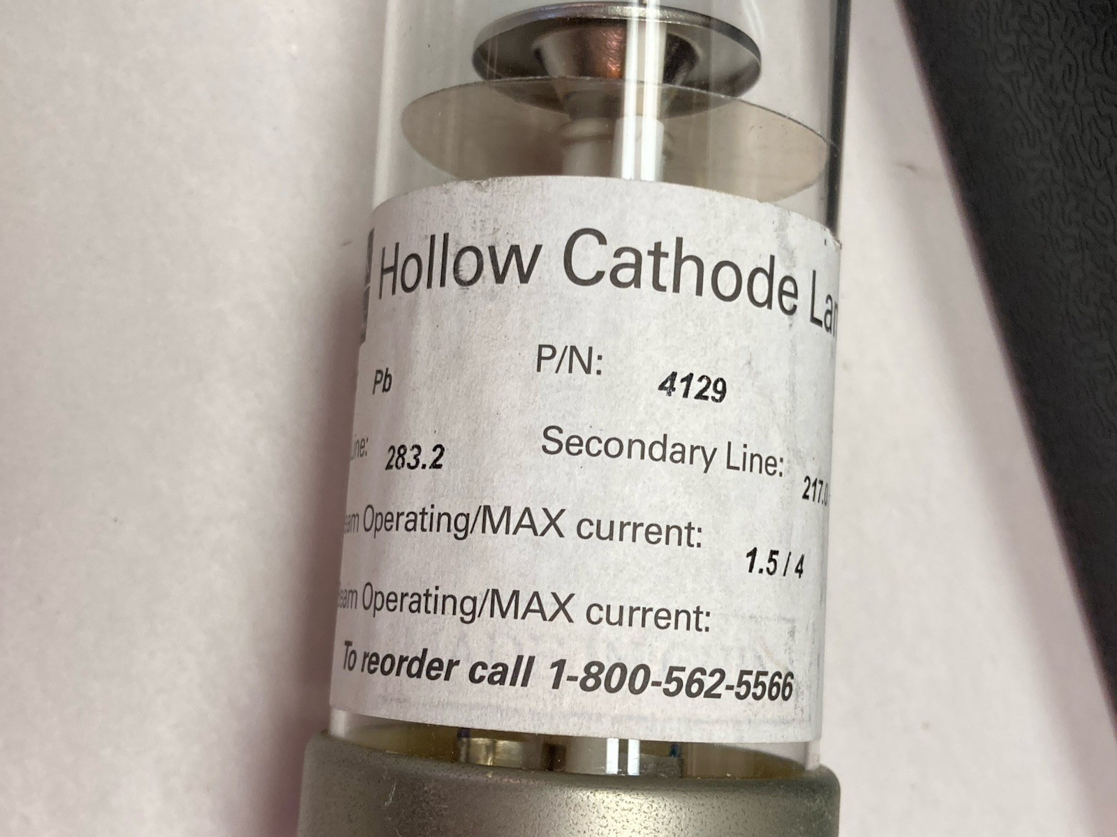 Buck Scientific,4129,Hollow Cathode Lamp Primary 283.2 Secondary 217