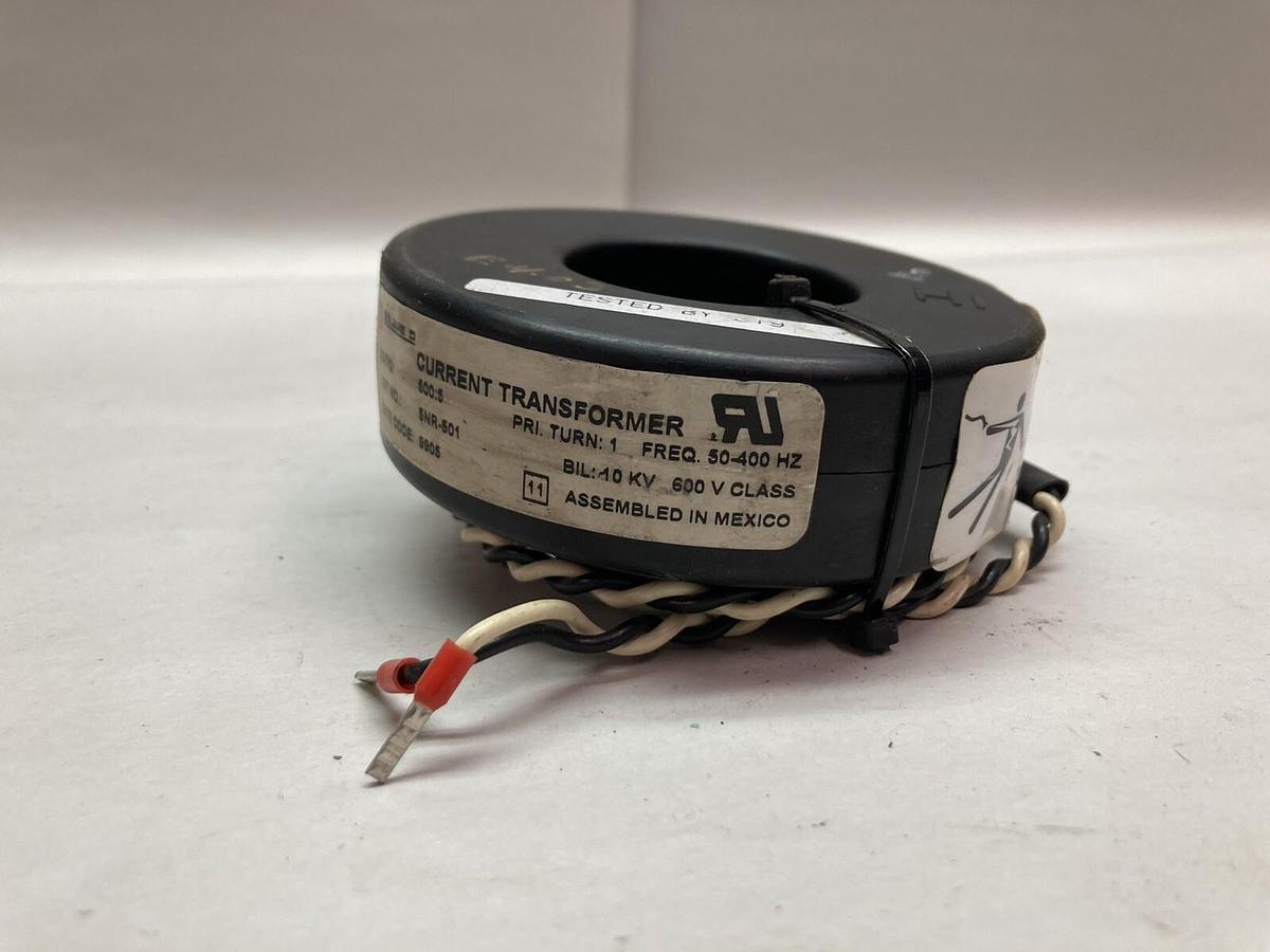 Square D,5NR-501,Current Transformer Ratio 500:5 600V 50-400HZ