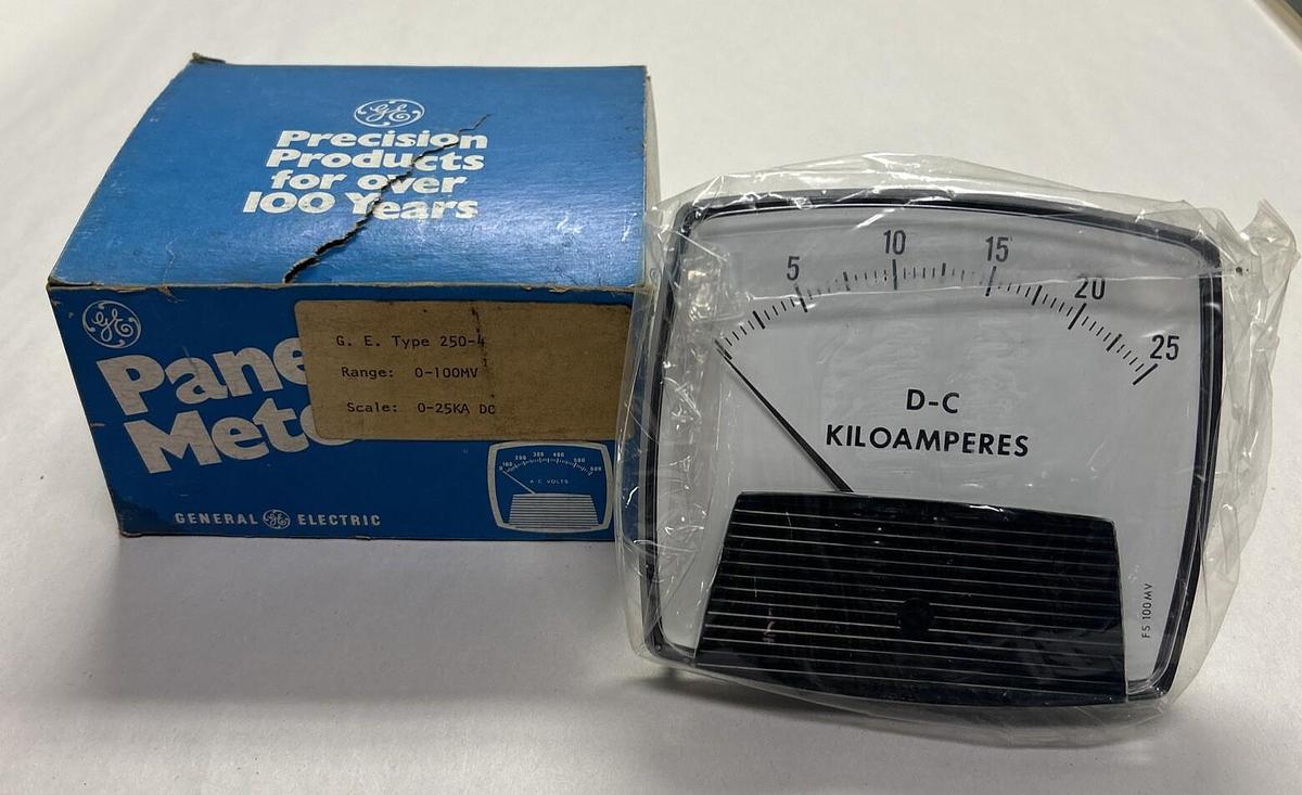 GENERAL ELECTRIC,250-4,PANEL METER 0-100MV NOS