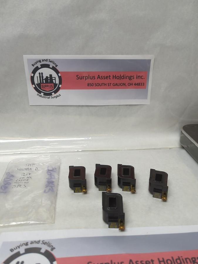 Used SQUARE D,65108,STARTER COIL 120V 60HZ LOT OF 5 PRE-OWNED